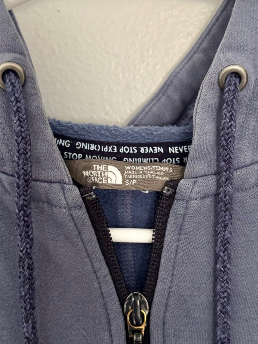 Women’s The North Face Blue Full Zip Fleece Hoodie Size Small - Picture 2 of 6